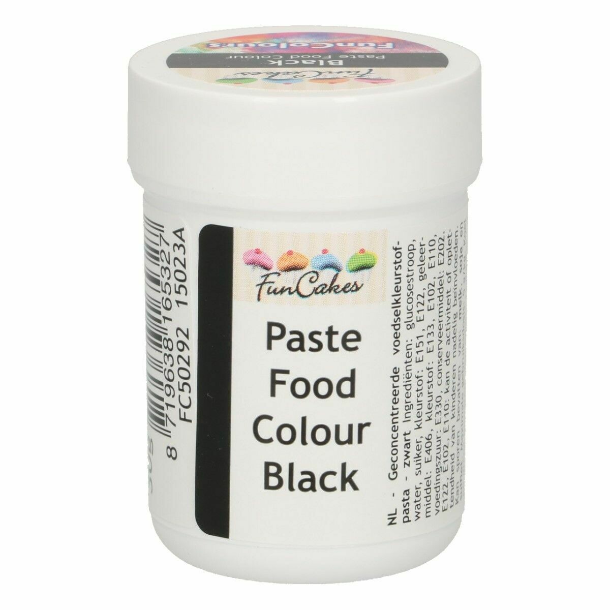 FunCakes FunColours PASTE -BLACK - Χρώμα σε Πάστα - Μαύρο 30γρ
