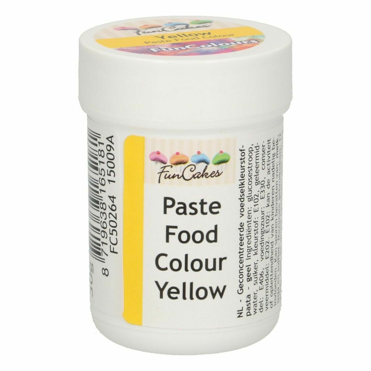 FunCakes FunColours PASTE -YELLOW - Χρώμα σε Πάστα - Κίτρινο 30γρ