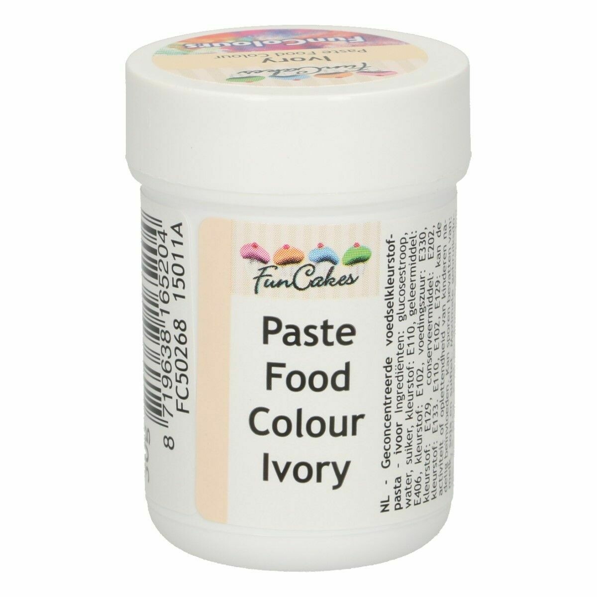 FunCakes FunColours PASTE -IVORY - Χρώμα σε Πάστα - ΙΒΟΥΑΡ 30γρ