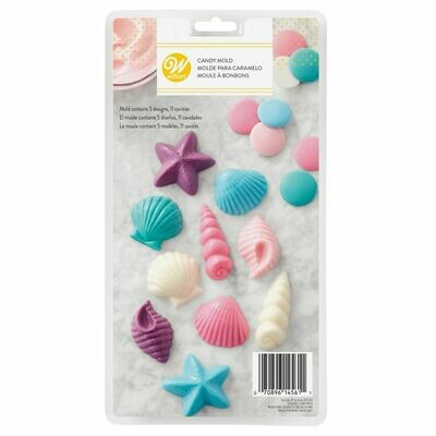 Wilton Candy Mould -SEASHELLS - Πλαστικό Καλούπι για Σοκολατένια Κοχύλια