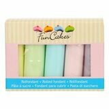 FunCakes Fondant -MULTIPACK -PASTEL COLOURS 5x100g - Σετ με Ζαχαρόπαστες σε 5 χρώματα - Κίτρινο, Λαχανί, Γαλάζιο, Ροζ και Λιλά