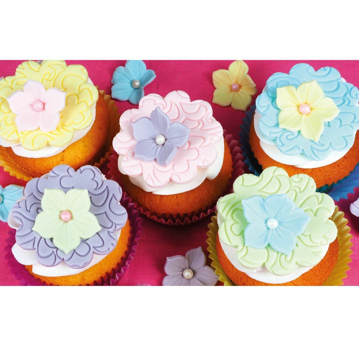 FunCakes Fondant -MULTIPACK -PASTEL COLOURS 5x100g - Σετ με Ζαχαρόπαστες σε 5 χρώματα - Κίτρινο, Λαχανί, Γαλάζιο, Ροζ και Λιλά