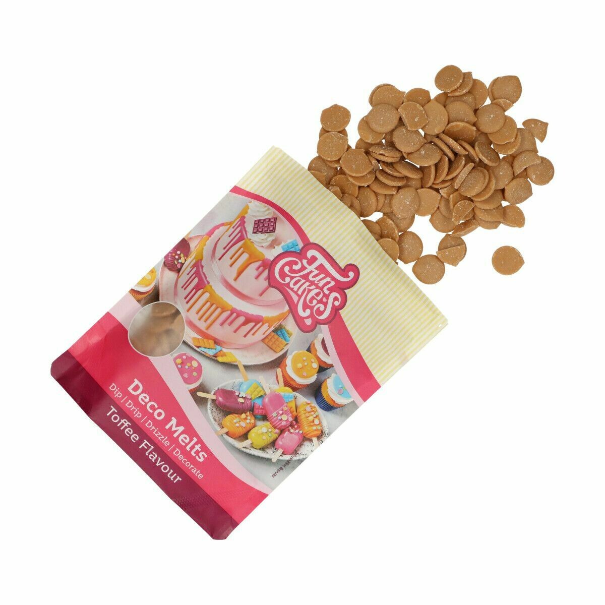FunCakes Deco Melts ΜΕ ΓΕΥΣΗ ΚΑΡΑΜΕΛΑ TOFFEE 250γρ Caramel Flavour