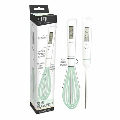 ScrapCooking Need&#39;it Whisk Thermometer - Σύρμα Ζαχαροπλαστικής  Χειρός (φουέ) και Θερμόμετρο