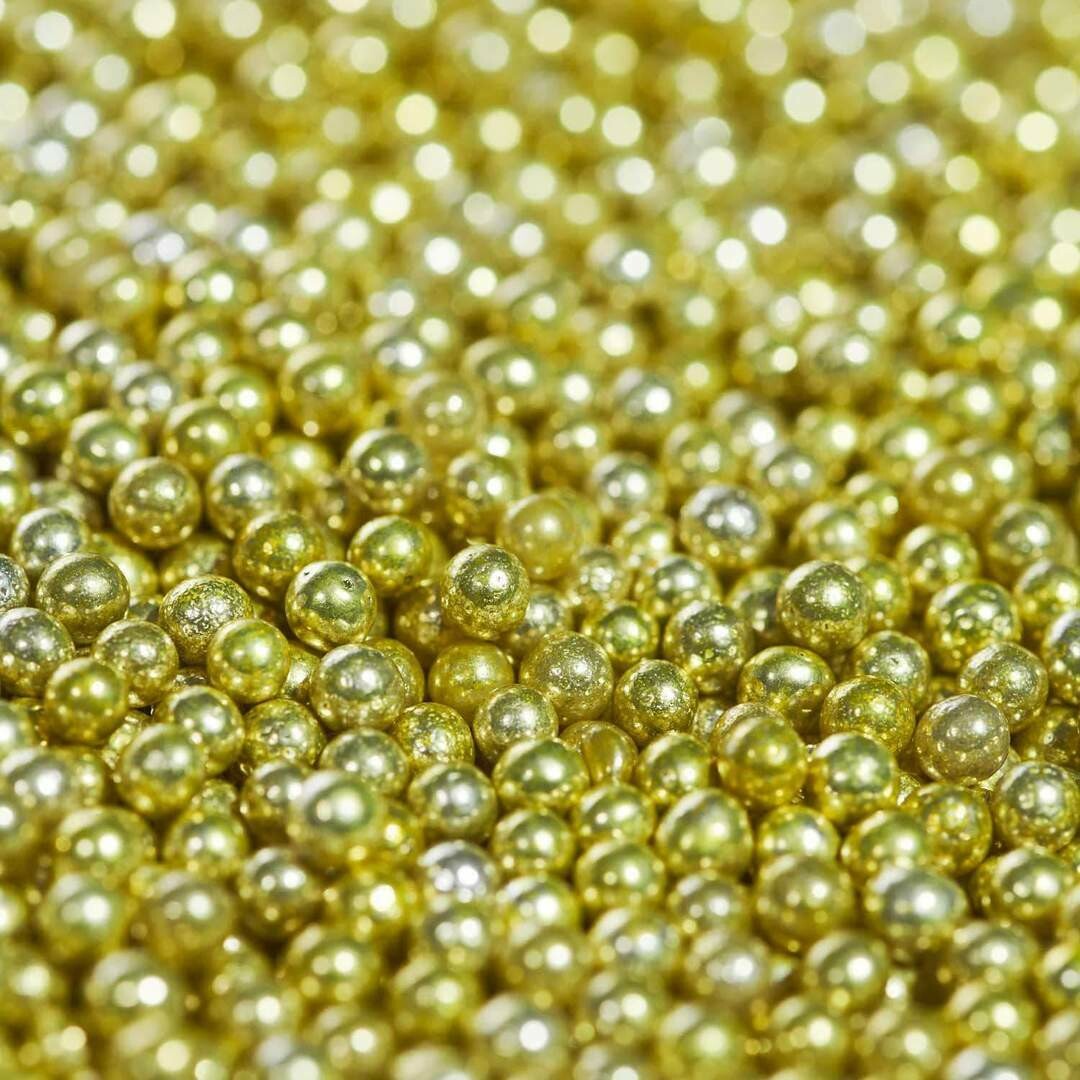 Happy Sprinkles - Pearl Dragees -GOLD METALLIC 4mm 90g - Βρώσιμες Πέρλες Χρυσές ∞∞∞