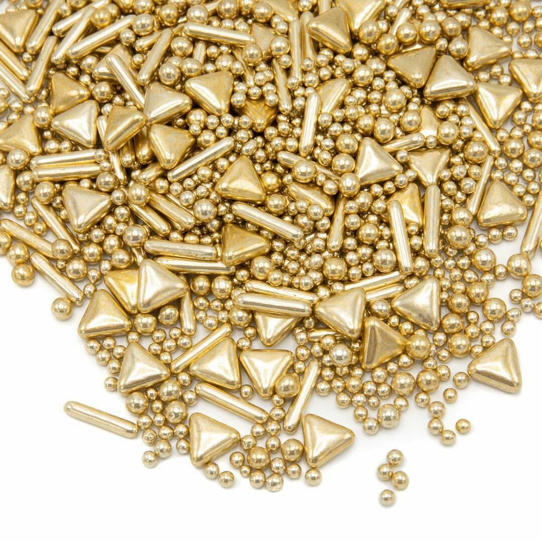Happy Sprinkles Mix -VINTAGE GOLD GILDING 200g - Μείγμα Ζαχαρωτών σε Χρυσές Αποχρώσεις