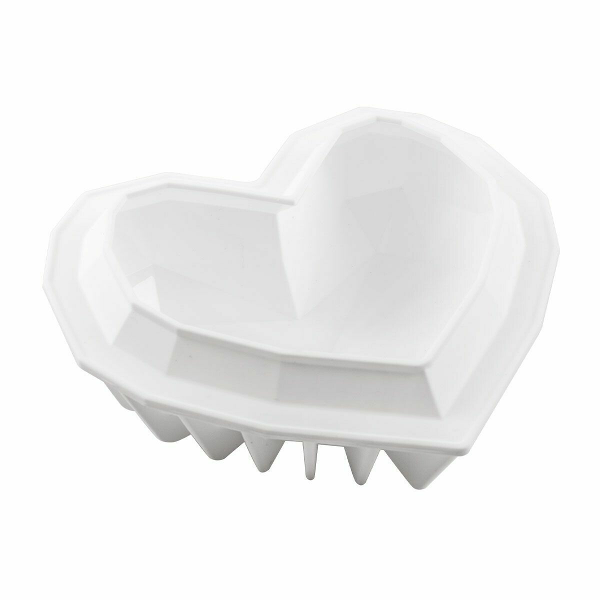 Silikomart Mould Amorini Origami Geometric LARGE Heart - Καλούπι Σιλικόνης για Μεγάλη Γεωμετρική Καρδιά Οριγκάμι
