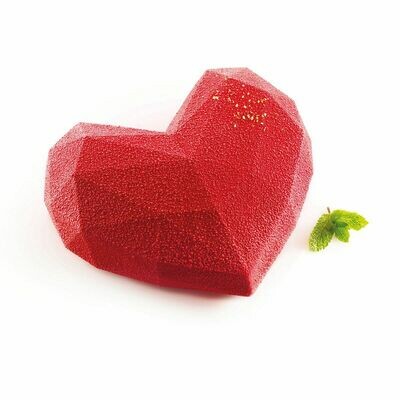 Silikomart Mould Amorini Origami Geometric LARGE Heart - Καλούπι Σιλικόνης για Μεγάλη Γεωμετρική Καρδιά Οριγκάμι