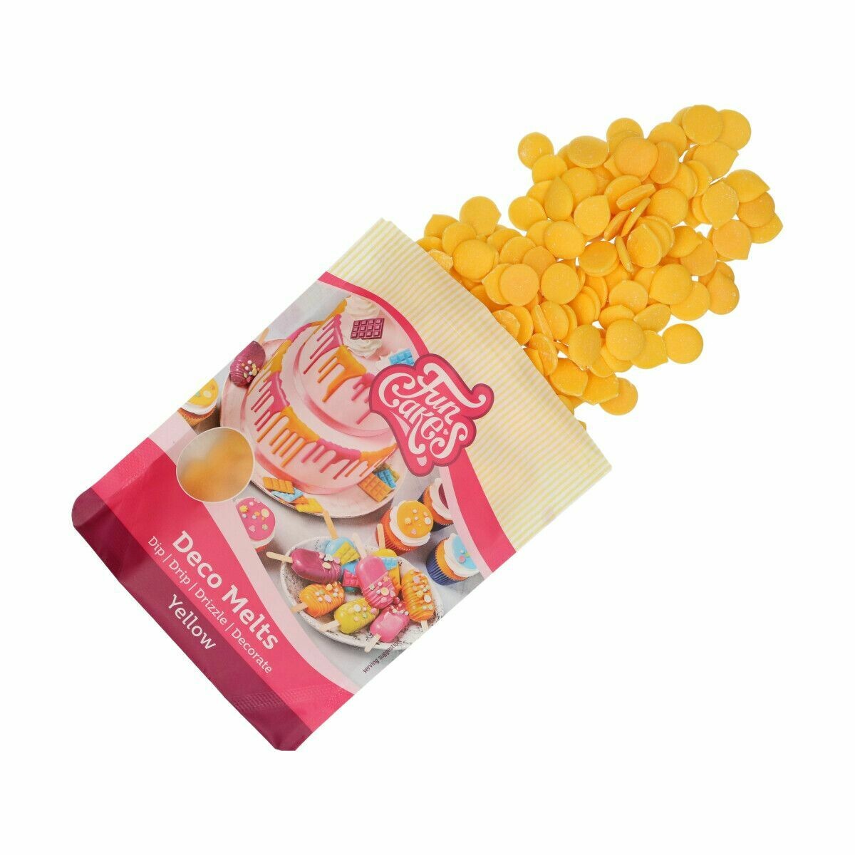 FunCakes Deco Melts -YELLOW -Κίτρινο 250γρ