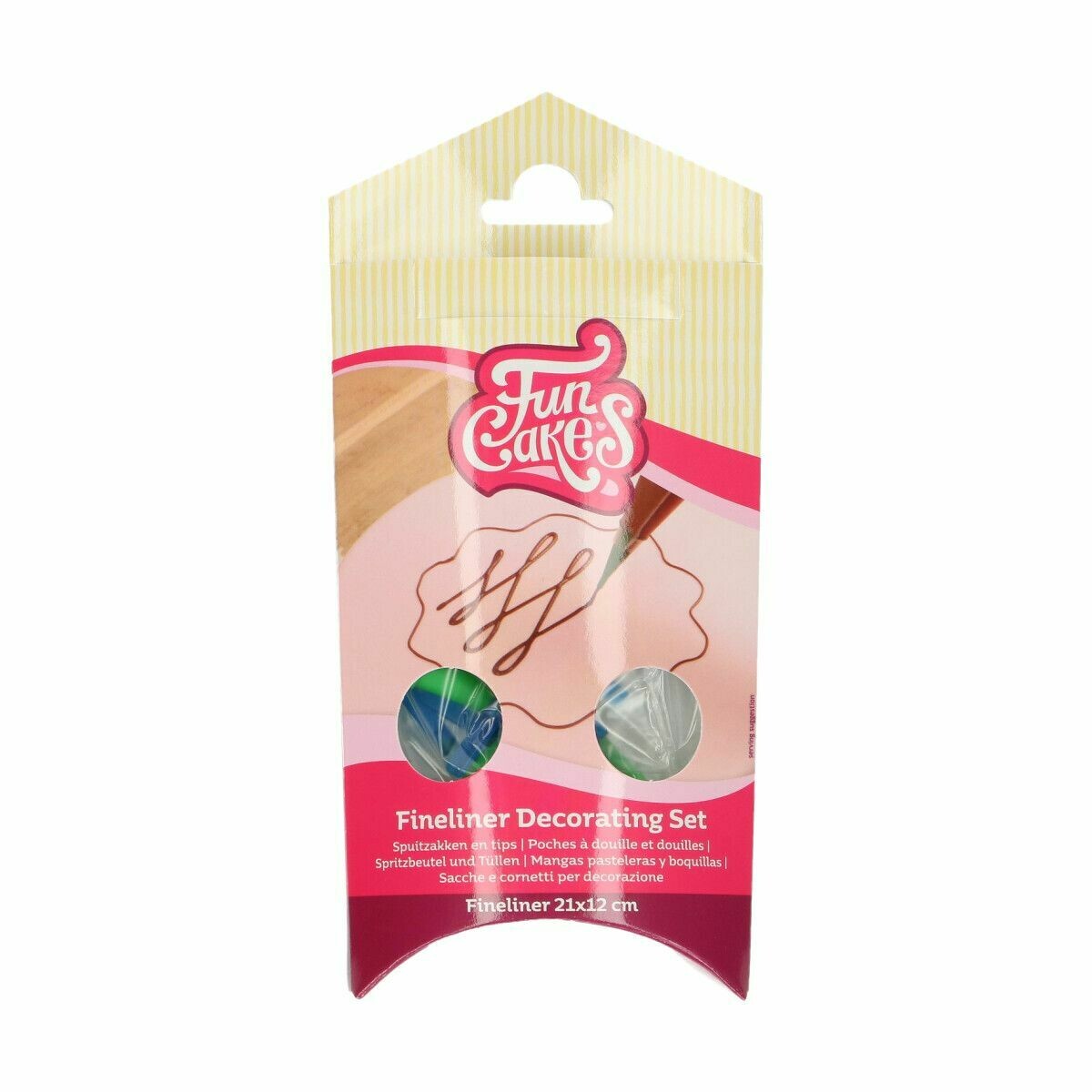 FunCakes Decorating Bags -FINELINER 21εκ Nozzles -Σακούλες Ζαχαροπλαστικής/Κορνέ Μιας Χρήσης με Μύτες