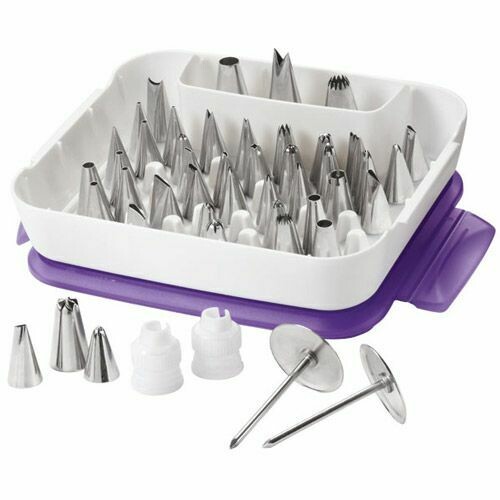 WILTON Nozzles -Master Tip -Set of 55 Tips &amp; Other Accessories - Σετ 55τεμ - Μύτες για κορνέ σε θήκη και διάφορα άλλα εργαλεία