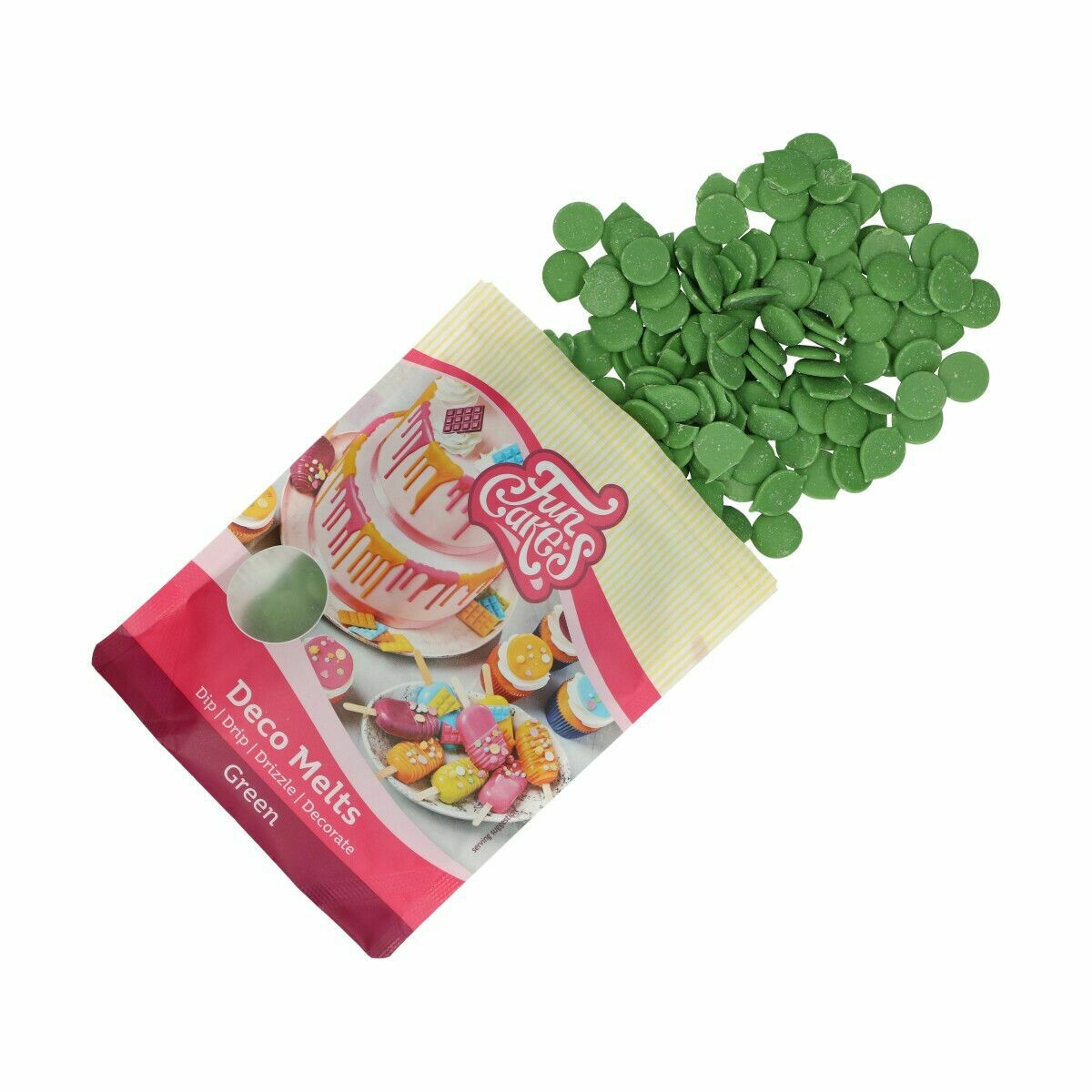 FunCakes Deco Melts -GREEN -Πράσινο 250γρ