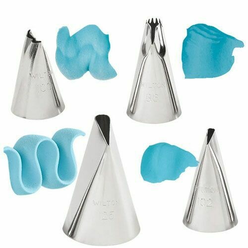 WILTON Nozzles Set of 4 -RUFFLES No.86, No.100, No.102, No.125 - Σετ 4τεμ  μύτες κορνέ
