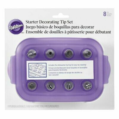 WILTON Nozzles -Starter Set of 9 - Σετ 9τεμ - Μύτες για κορνέ σε θήκη