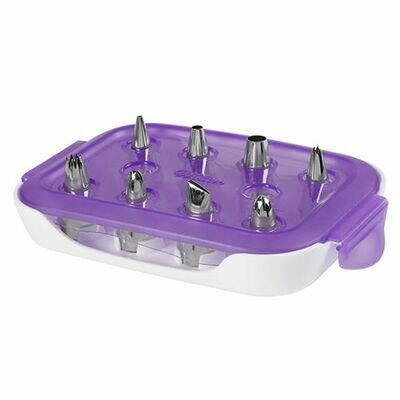 WILTON Nozzles -Starter Set of 9 - Σετ 9τεμ - Μύτες για κορνέ σε θήκη