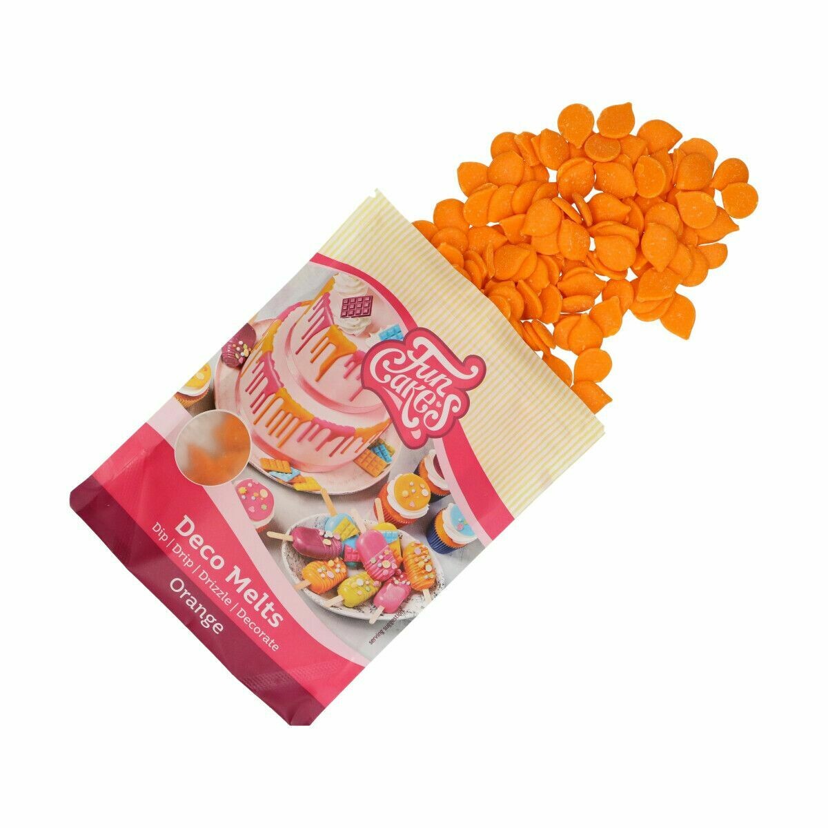 FunCakes Deco Melts -ORANGE -Πορτοκαλί 250γρ