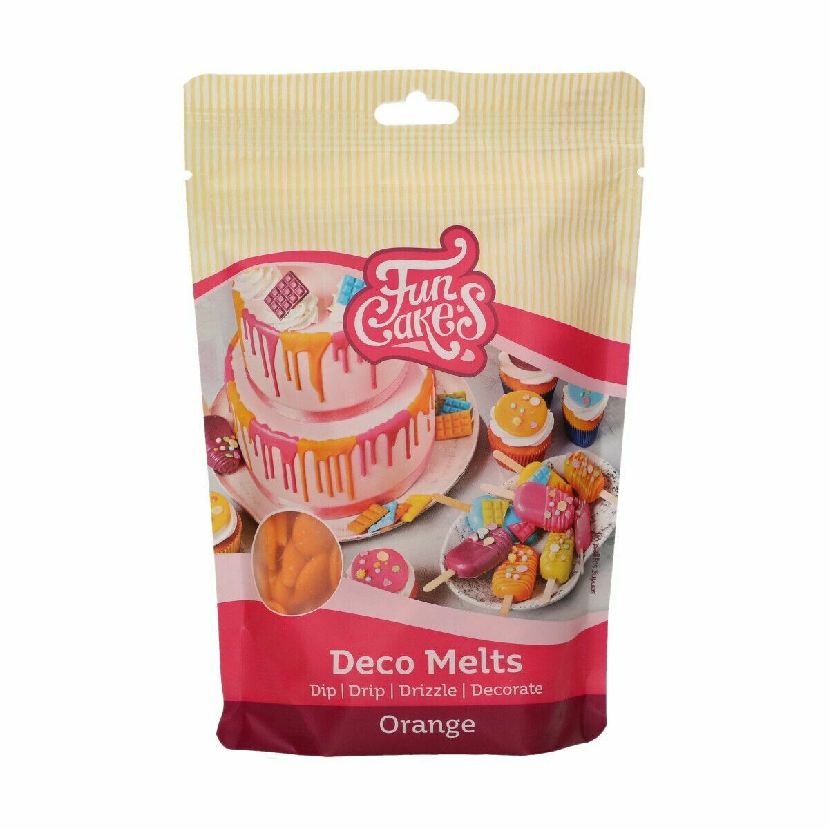 FunCakes Deco Melts -ORANGE -Πορτοκαλί 250γρ