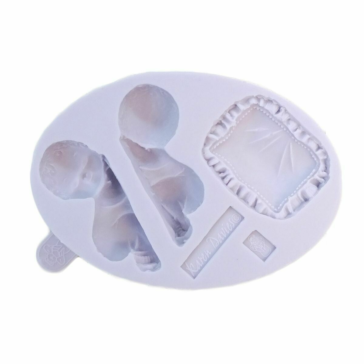SALE!!!  Karen Davies Silicone Mould - SLEEPING  BABY &amp; PILLOW -Καλούπι Σιλικόνης Μωράκι Που Κοιμάται και Μαξιλάρι