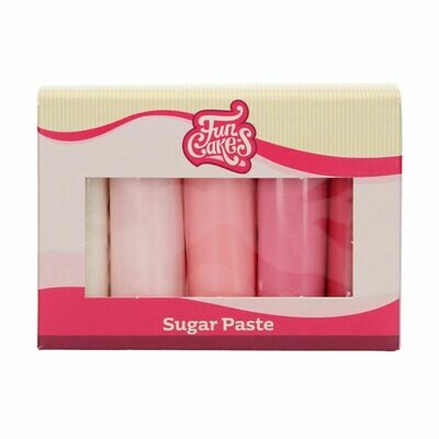 FunCakes Fondant -MULTIPACK -PINK COLOUR PALETTE 5x100g - Σετ με 5 Ζαχαρόπαστες σε Αποχρώσεις του Ροζ
