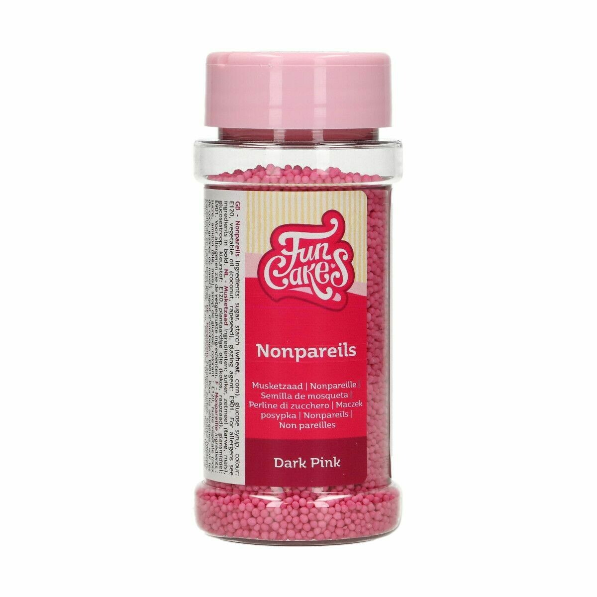 FunCakes Nonpareils -DARK PINK - Κας-Κας -Σκούρο Ροζ 80γρ