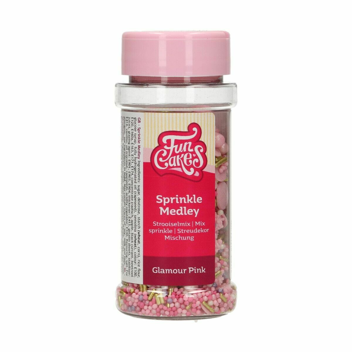 FunCakes Sprinkle Mix 65γρ -GLAMOUR PINK - Μείγμα  Ζαχαρωτών σε Ροζ και Χρυσές Αποχρώσεις