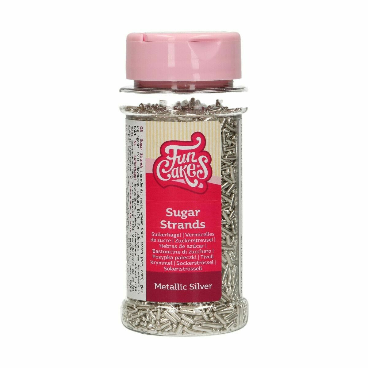 FunCakes Sugar Strands -METALLIC SILVER 80γρ - Τρούφα Ασημί Μεταλιζέ