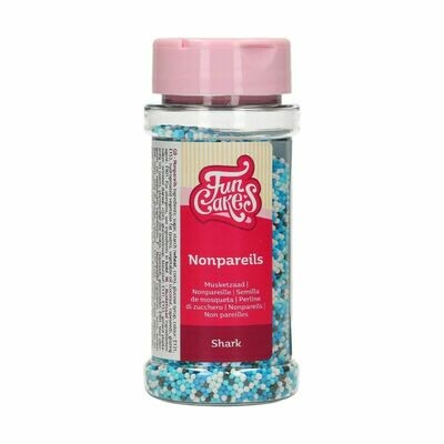 FunCakes Nonpareils -SHARK MIX - Κας-Κας Μπλε, Λευκό &amp; Μαύρο 80γρ