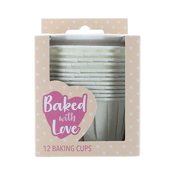 Baked With Love Baking Cups -IVORY -Κυπελάκια Ψησίματος 5εκ -Ιβουάρ 12 τεμ