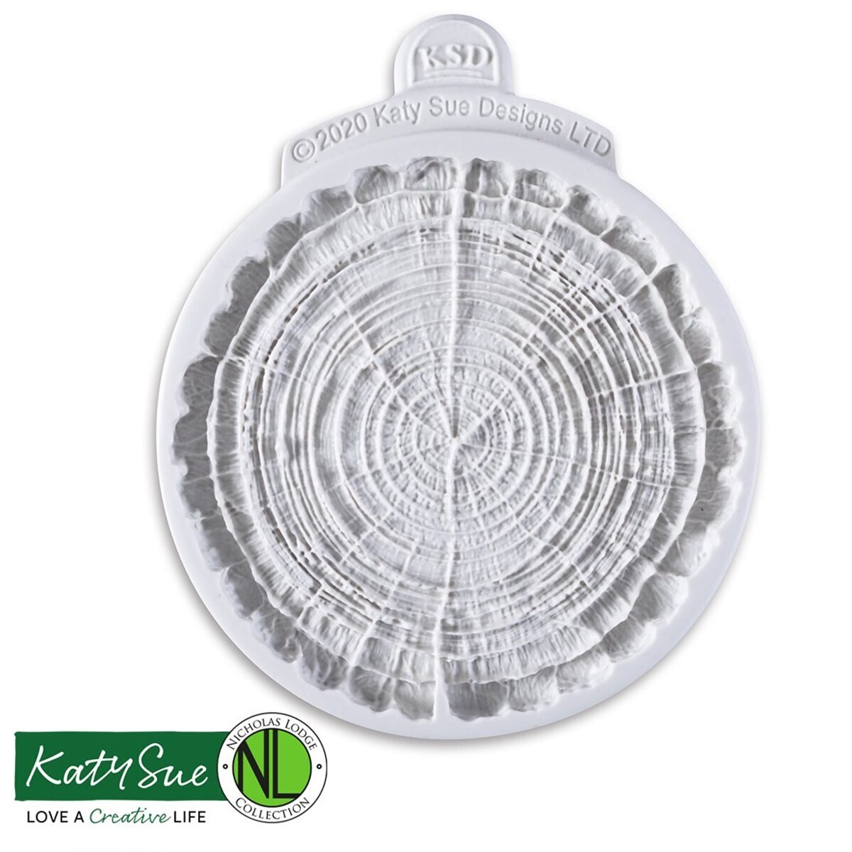 SALE!!! Katy Sue Silicone Mould -LOG Slice Mould -SMALL - Καλούπι Σιλικόνης φέτα Κορμού Δέντρου Μικρό Μέγεθος 7.6εκ