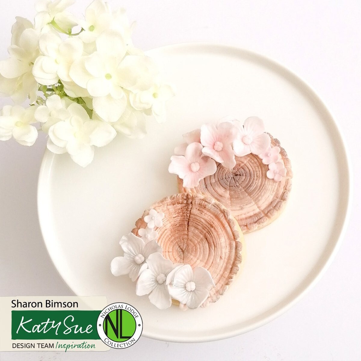 SALE!!! Katy Sue Silicone Mould -LOG Slice Mould -SMALL - Καλούπι Σιλικόνης φέτα Κορμού Δέντρου Μικρό Μέγεθος 7.6εκ