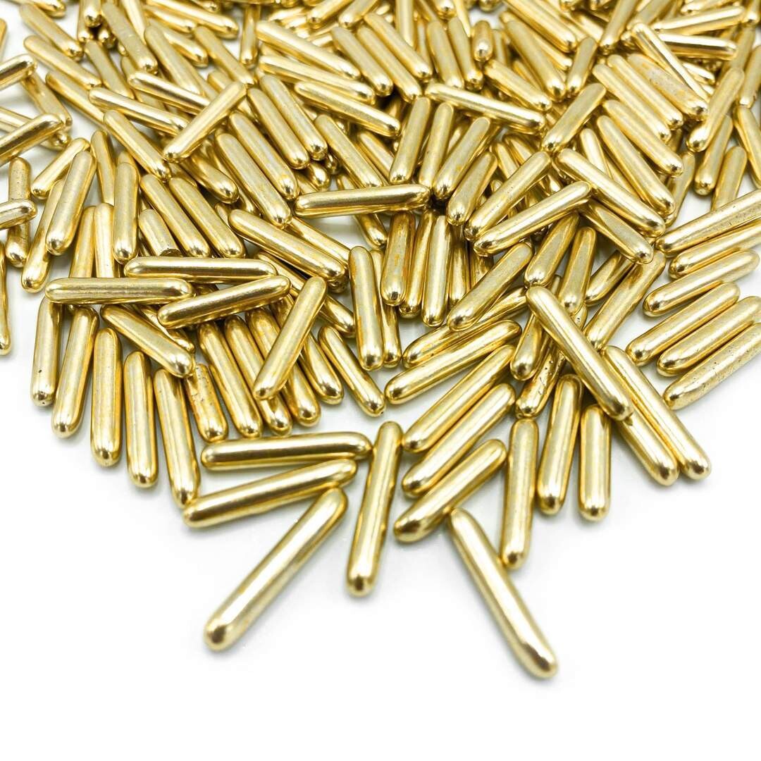 Happy Sprinkles - Rods -METALLIC GOLD 90g - Ζαχαρωτά σε Ράβδους σε Μεταλλικό Χρυσό