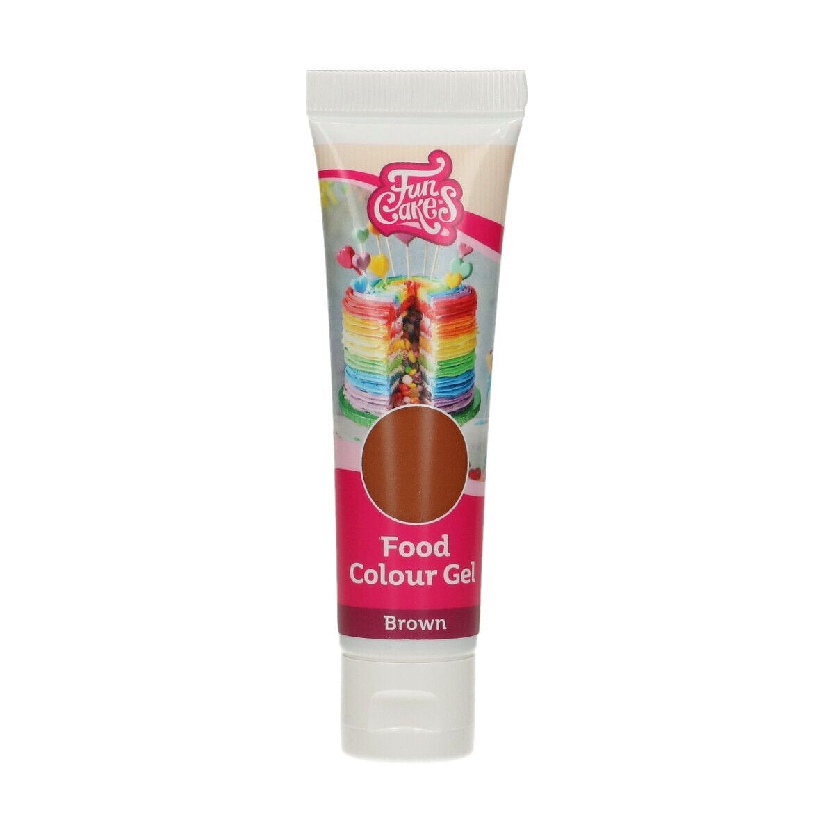 FunCakes FunColours GEL -BROWN -Χρώμα Τζελ -Καφέ 30γρ