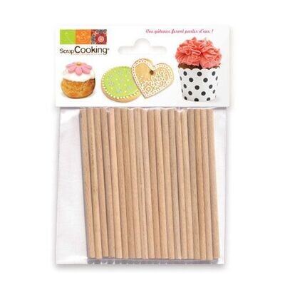 Scrapcooking Wooden 9cm Pop Sticks 20τμχ Scrapcooking Wooden 9cm Pop Sticks 20τμχ
