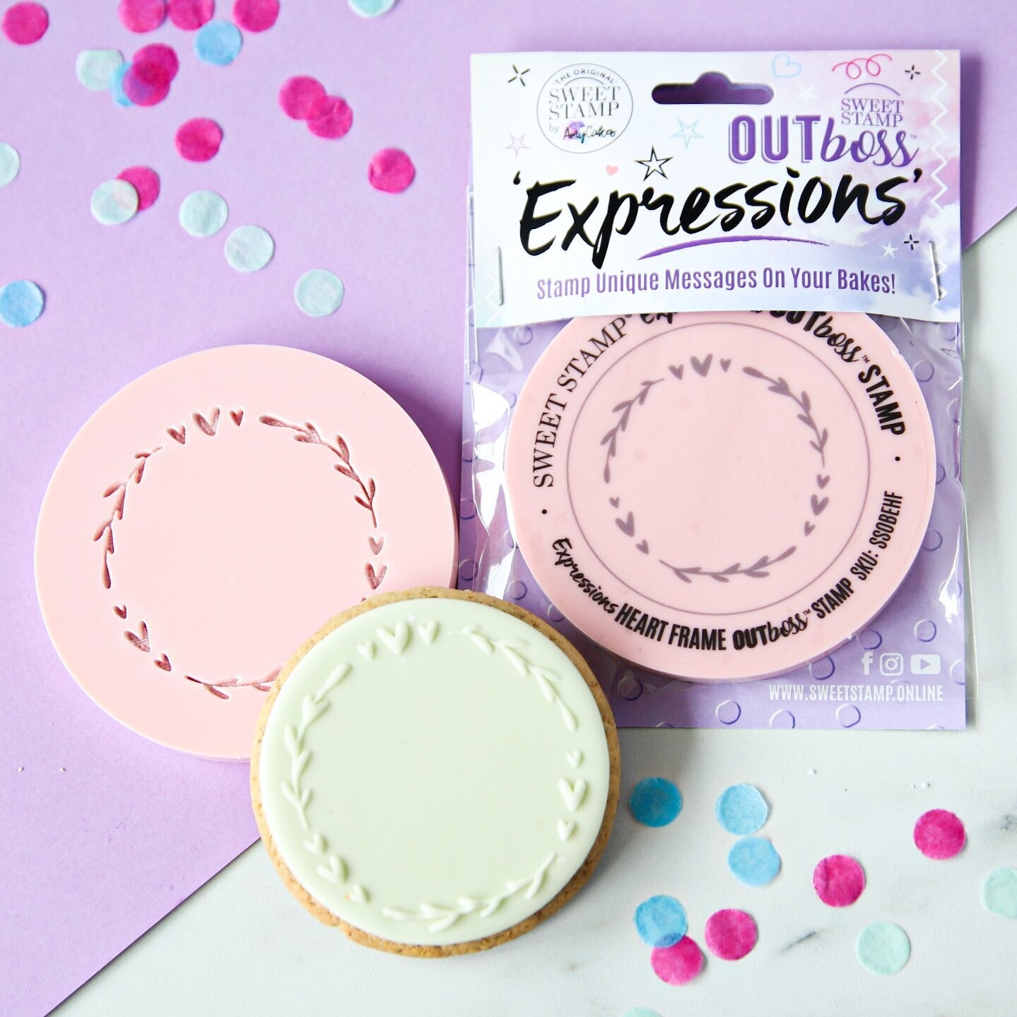 Sweet Stamp -OUTboss Expressions -HEART FRAME - Σφραγίδα Στεφάνι από καρδιές
