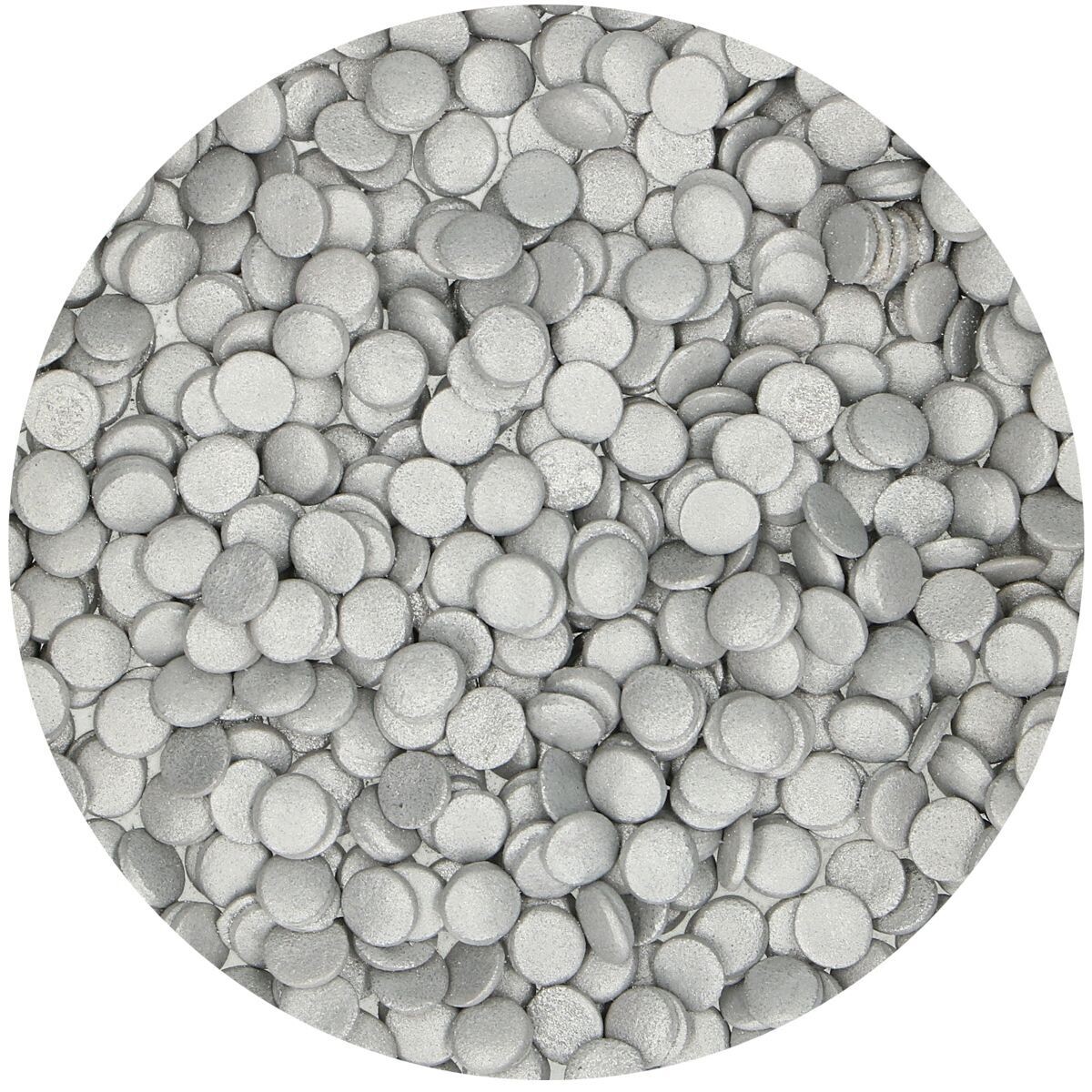 FunCakes Confetti Sprinkles -METALLIC SILVER -Κονφετί Ασημί Μεταλιζέ 60γρ