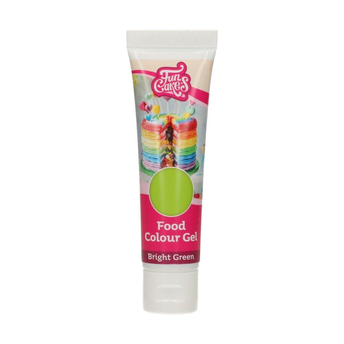 FunCakes FunColours GEL -BRIGHT GREEN -Χρώμα Τζελ -Φωτεινό Πράσινο 30γρ