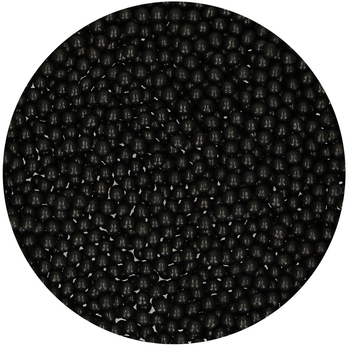 FunCakes Sugar Pearls -4mm SHINY BLACK 80g - Μείγμα Ζαχαρωτών Μαύρες Πέρλες