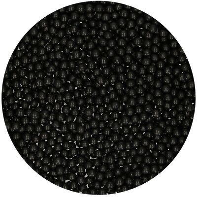 FunCakes Sugar Pearls -4mm SHINY BLACK 80g - Μείγμα Ζαχαρωτών Μαύρες Πέρλες