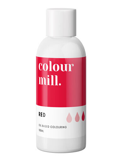 Colour Mill Oil Based Gel Colour - RED 100ml - Χρώμα Σοκολάτας σε Τζελ Κόκκινο