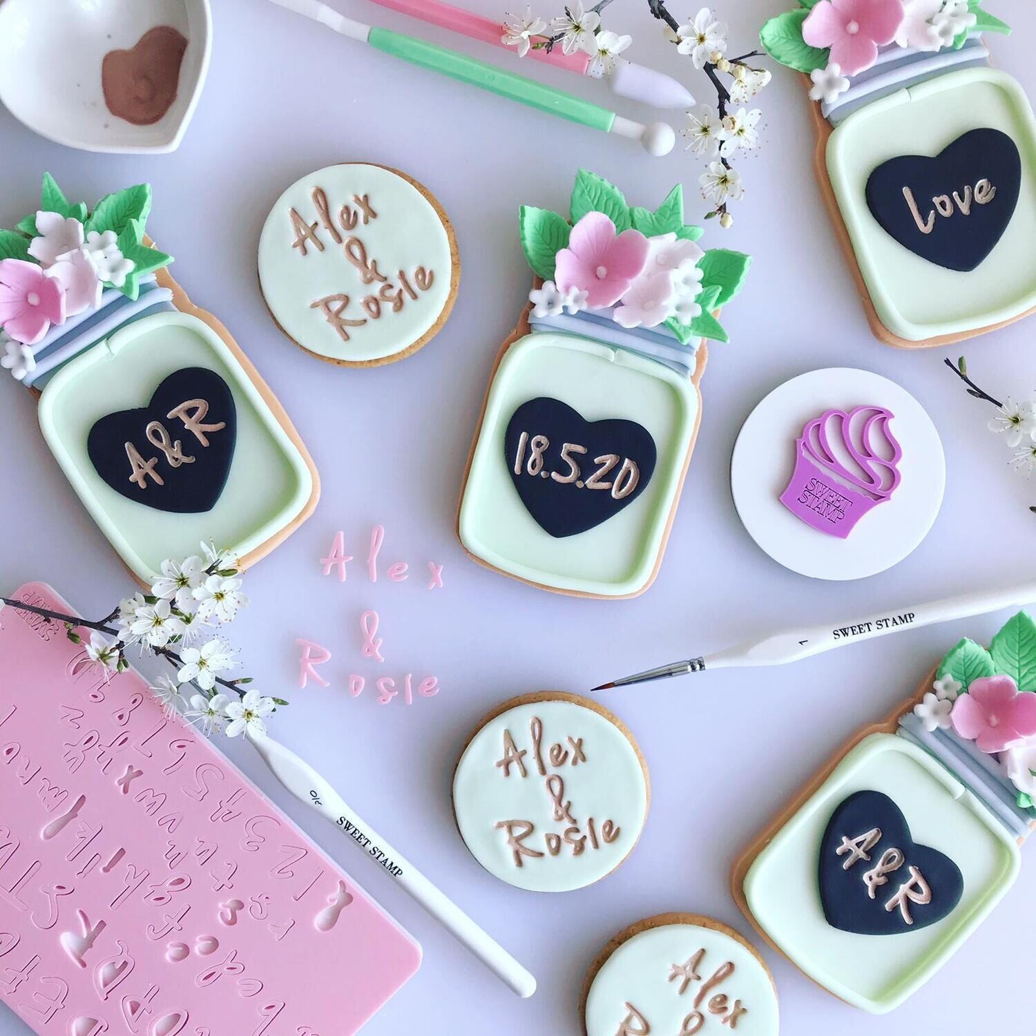 Sweet Stamp -Fonts -SMALL -VANILLA - Σφραγίδες Γράμματα Μικρό Μέγεθος
