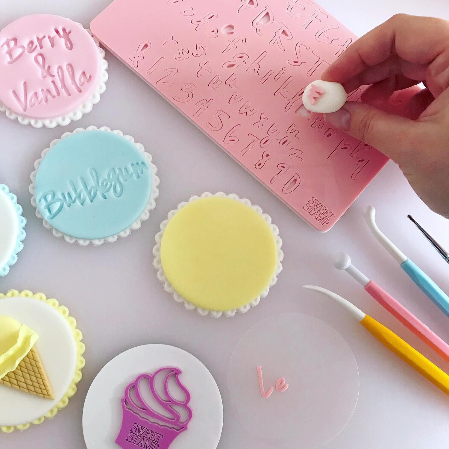 Sweet Stamp -Fonts -SMALL -VANILLA - Σφραγίδες Γράμματα Μικρό Μέγεθος
