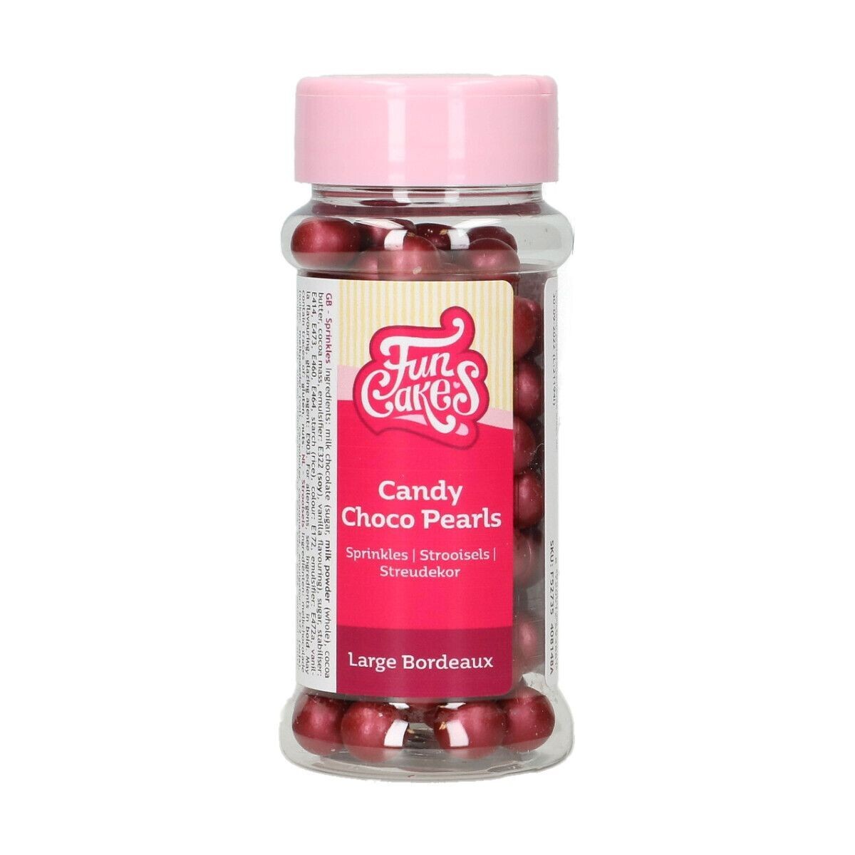 FunCakes Candy Choco Pearls Large Bordeaux 70γρ - Μεγάλες Σοκολατένιες Πέρλες Μπορντώ