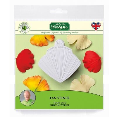 Katy Sue Silicone Mould &amp; Veiner -FAN VEINER - Καλούπι σιλικόνης και Πατάκι Πέταλο Λουλουδιού