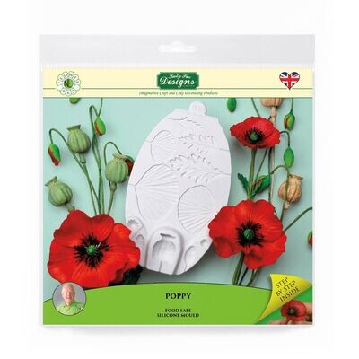 SALE!!! Katy Sue Silicone Mould -POPPY - Καλούπι Σιλικόνης Παπαρούνα