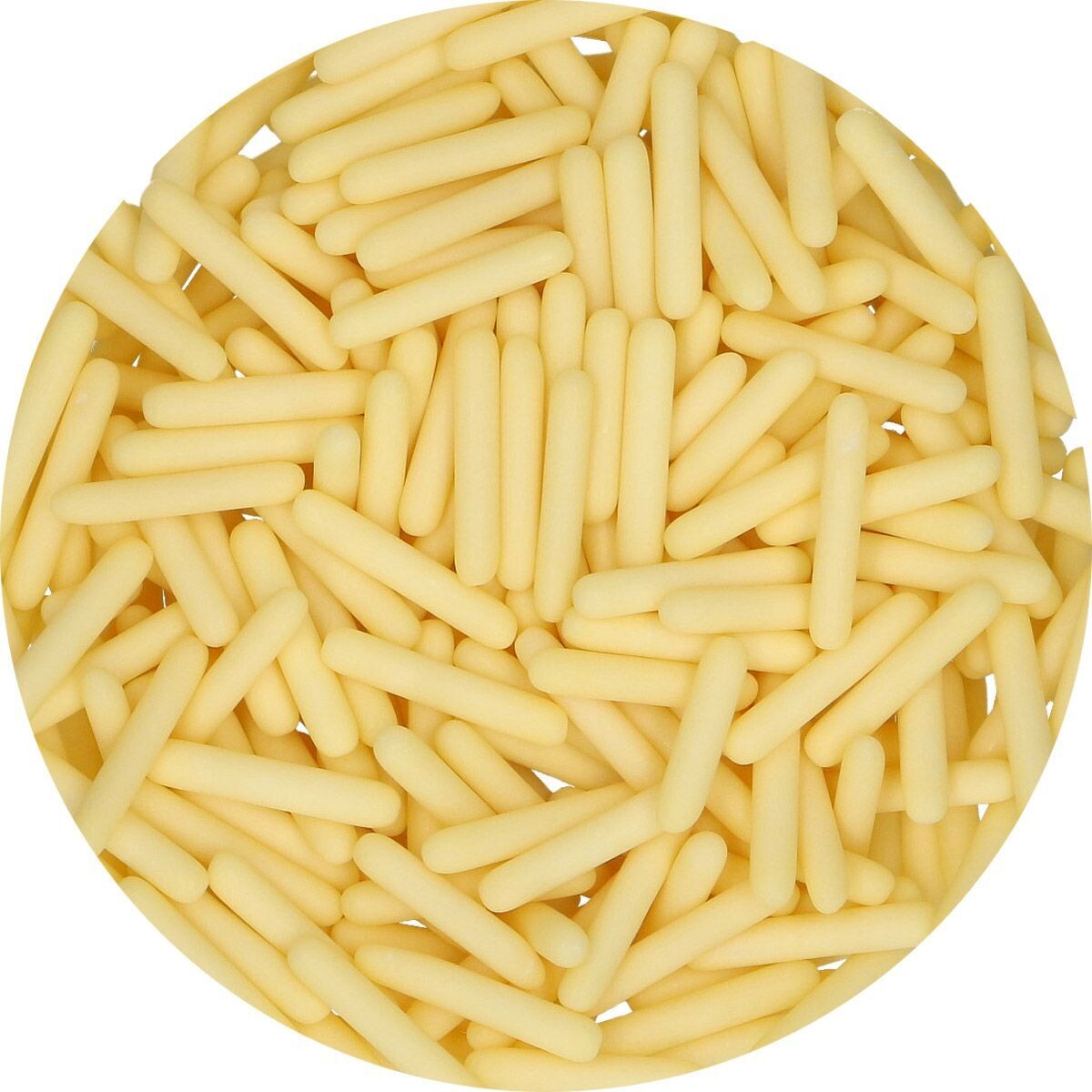 FunCakes Sprinkles -Matt Sugar Rods XL YELLOW 70γρ - Μείγμα Ζαχαρωτών Ράβδοι σε Ματ Κίτρινο χρώμα