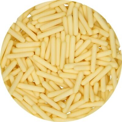 FunCakes Sprinkles -Matt Sugar Rods XL YELLOW 70γρ - Μείγμα Ζαχαρωτών Ράβδοι σε Ματ Κίτρινο χρώμα