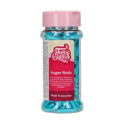 FunCakes Sprinkles -Matt Sugar Rods XL TURQUOISE 70γρ - Μείγμα Ζαχαρωτών Ράβδοι σε Ματ Τυρκουάζ χρώμα