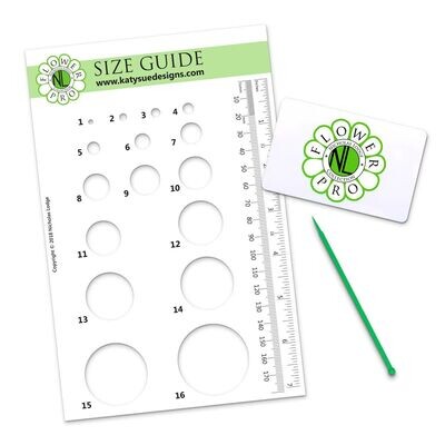 Katy Sue Flower Pro Size Guide / Companion Tool / Flex - Οδηγός Μεγεθών για Κατασκευή Λουλουδιών