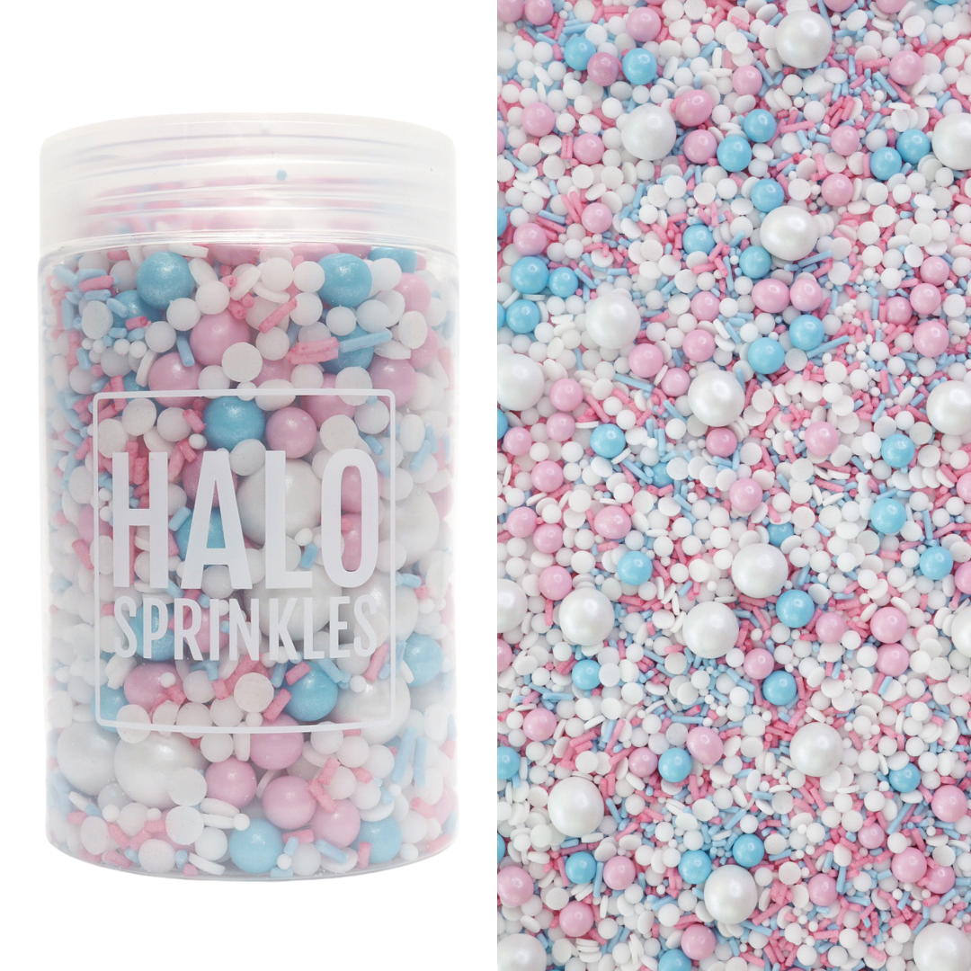 Halo Sprinkles MIX -WHAT WILL IT BE? 125γρ - Μείγμα Ζαχαρωτών σε Ροζ, Γαλάζιες και Λευκές Αποχρώσεις