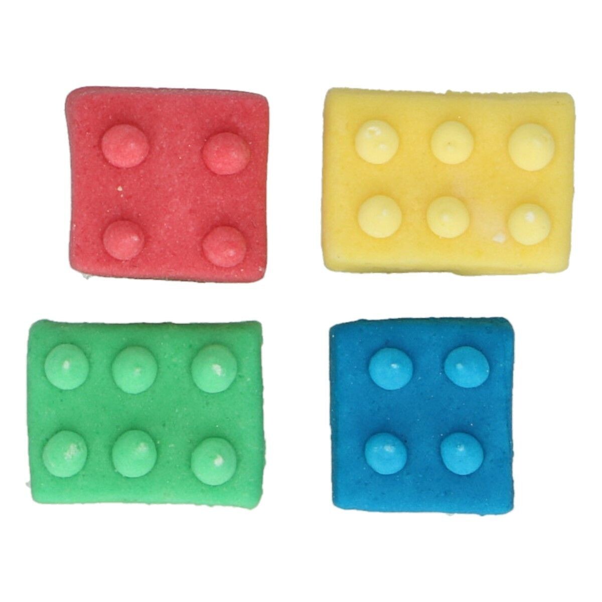 FunCakes Sugar Decorations -BUILDING BLOCKS 8τμχ - Βρώσιμα Διακοσμητικά Ζαχαρωτά Τουβλάκια Lego